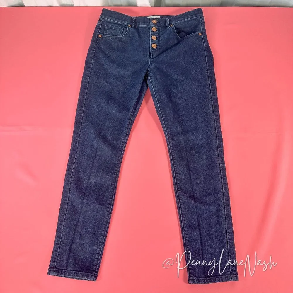 Loft Exposed Button Fly Modern Skinny Jeans - Picture 2 of 11